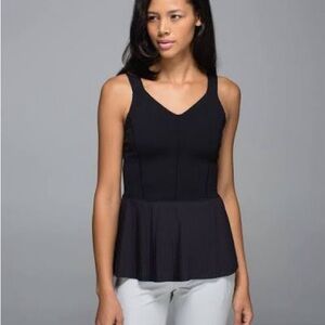 Lululemon Athletica Black Peplum Tank Top